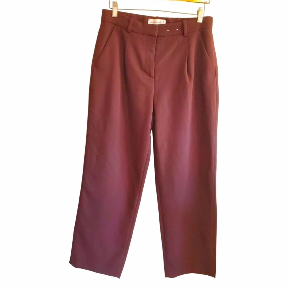 Abercrombie & Fitch Chocolate Brown Pleated Pants old money minimal Size 6 short